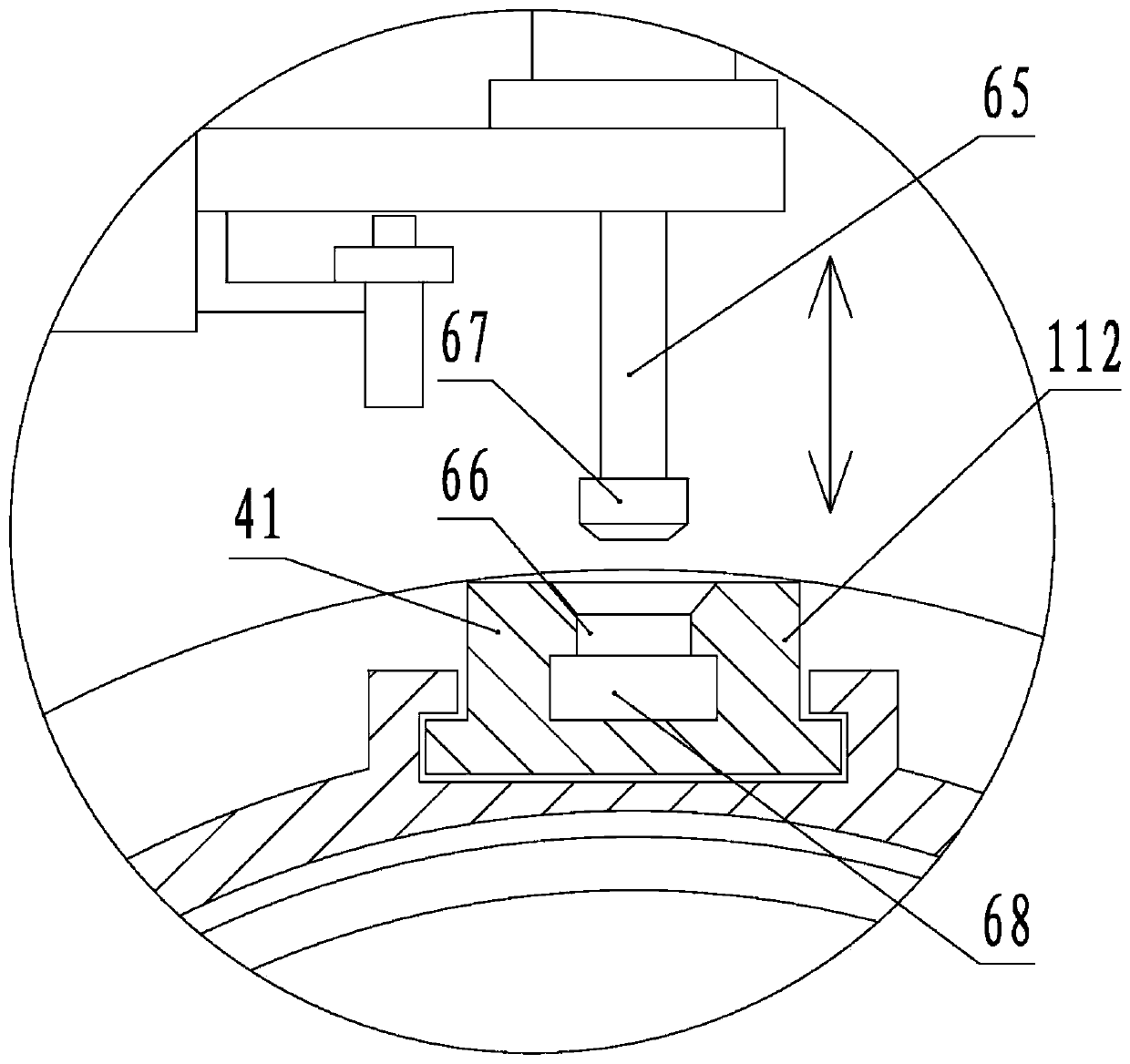 Material taking device in electroplating process of SMD resistor