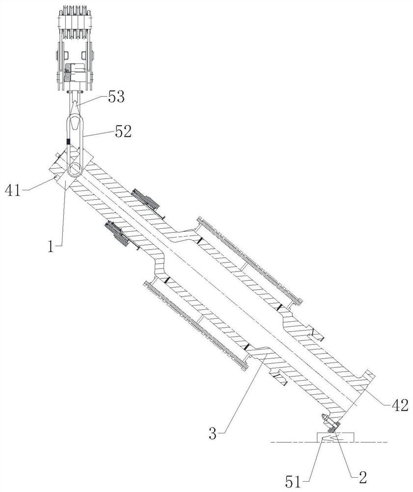 Large-scale motor rotor shaft turning-over hoisting tool