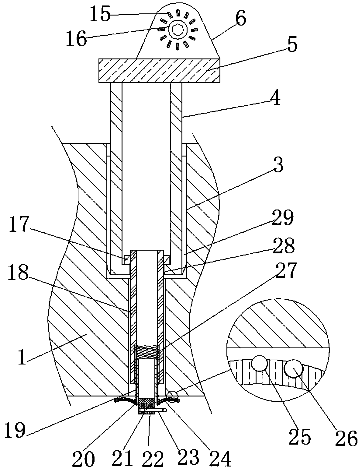 Safety device for elevator shaft for building construction