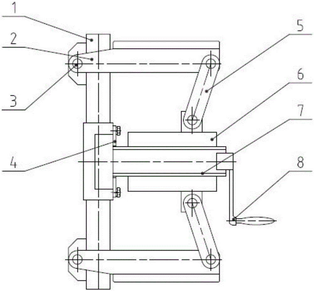 Single-chain-plate expanding and shrinking mechanism