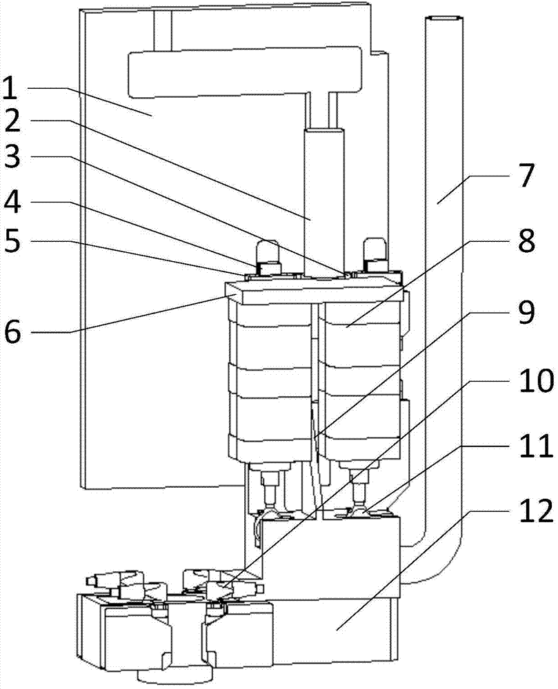 Electric pneumatic coupled pressure foot of automatic drilling tail end executor and control method