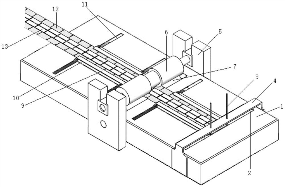 Automatic material belt stripping device for sheet product made of easy-to-break material