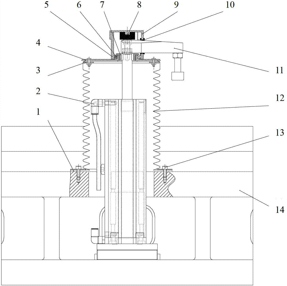 Rotary pendulum protective device of automatic air cylinder