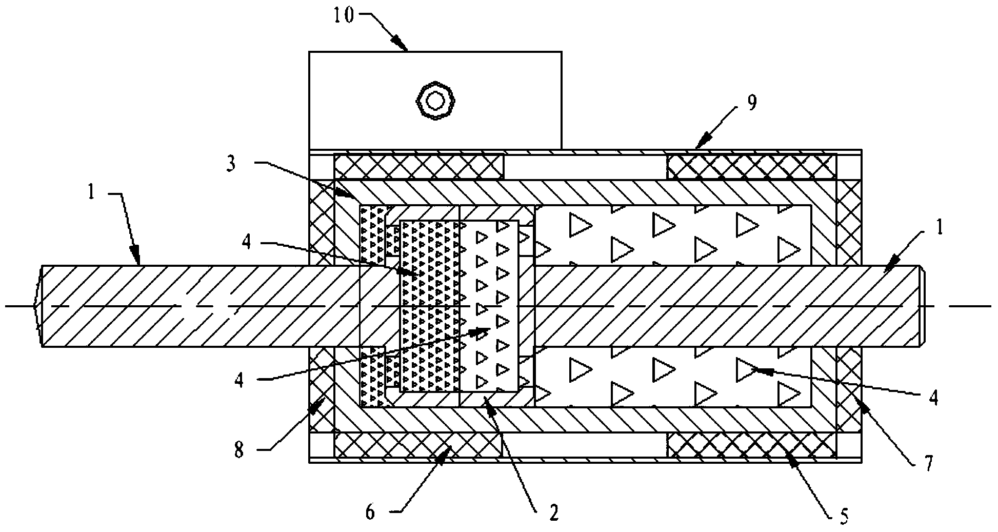 Magnetofluid-driven straight reciprocating motion structure and application method thereof