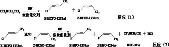 The preparation method of e-1-halo-3,3,3-trifluoropropene