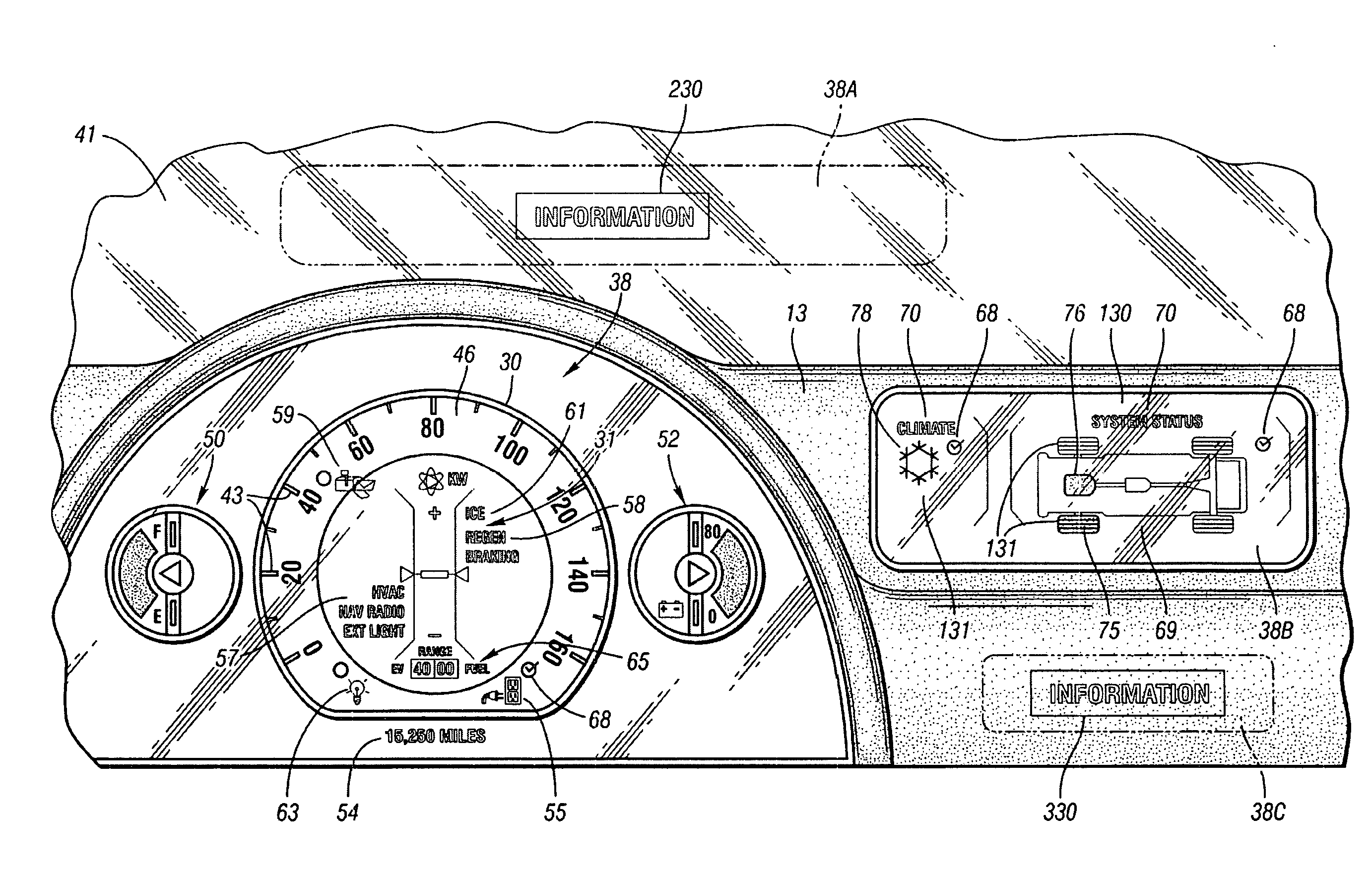 Apparatus And Method For Displaying Information Within A Vehicle Interior