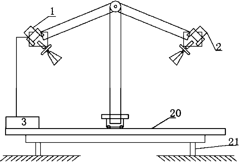 Oil film thickness inversion device of ship borne microwave scatterometer