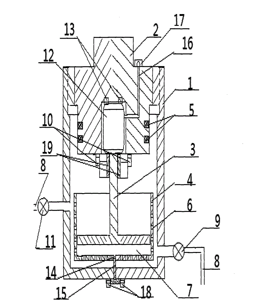 Electric tracer agent injector with bottom face where isotope carrier can be filled