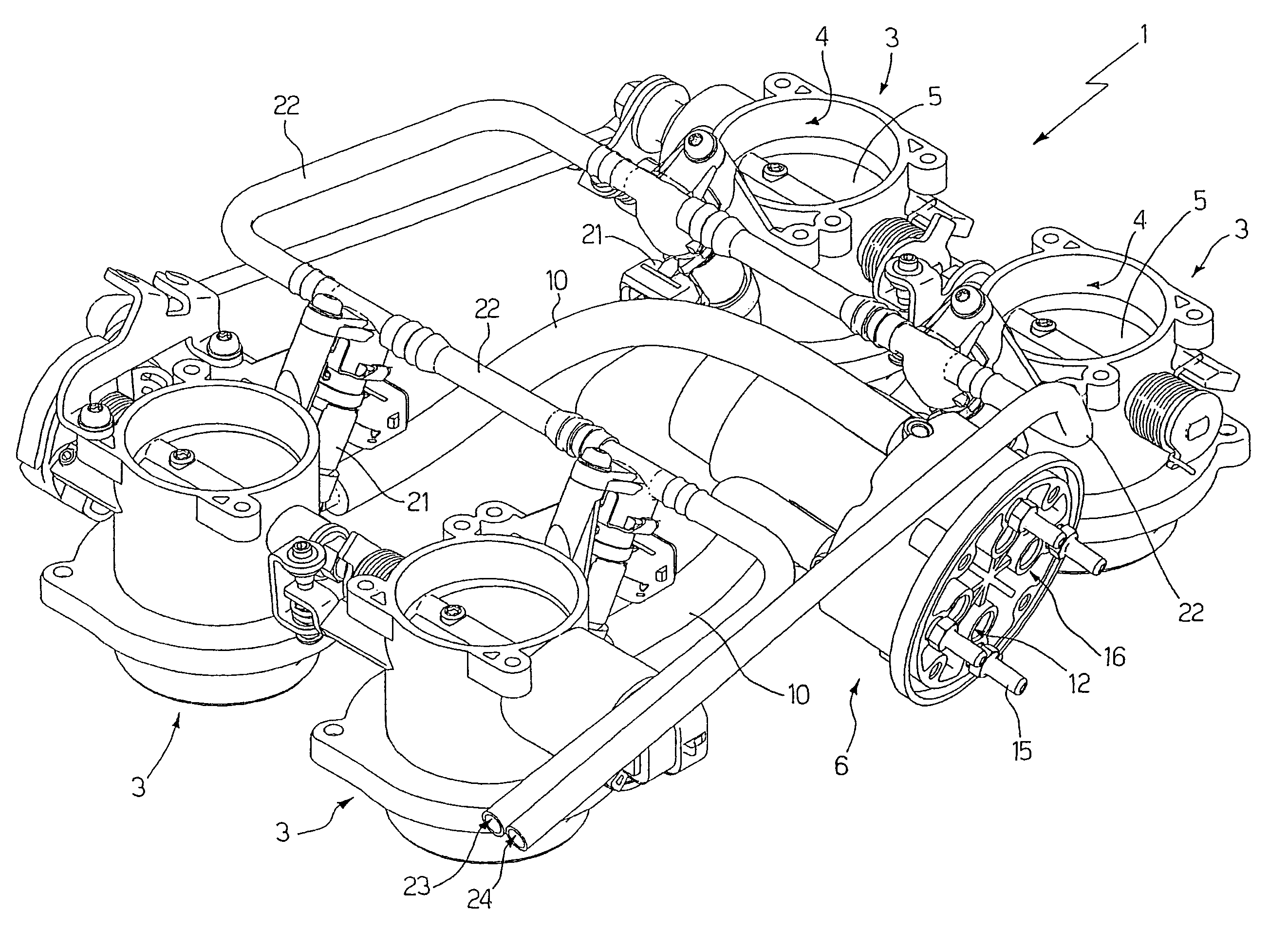 Air supply unit for an internal combustion engine