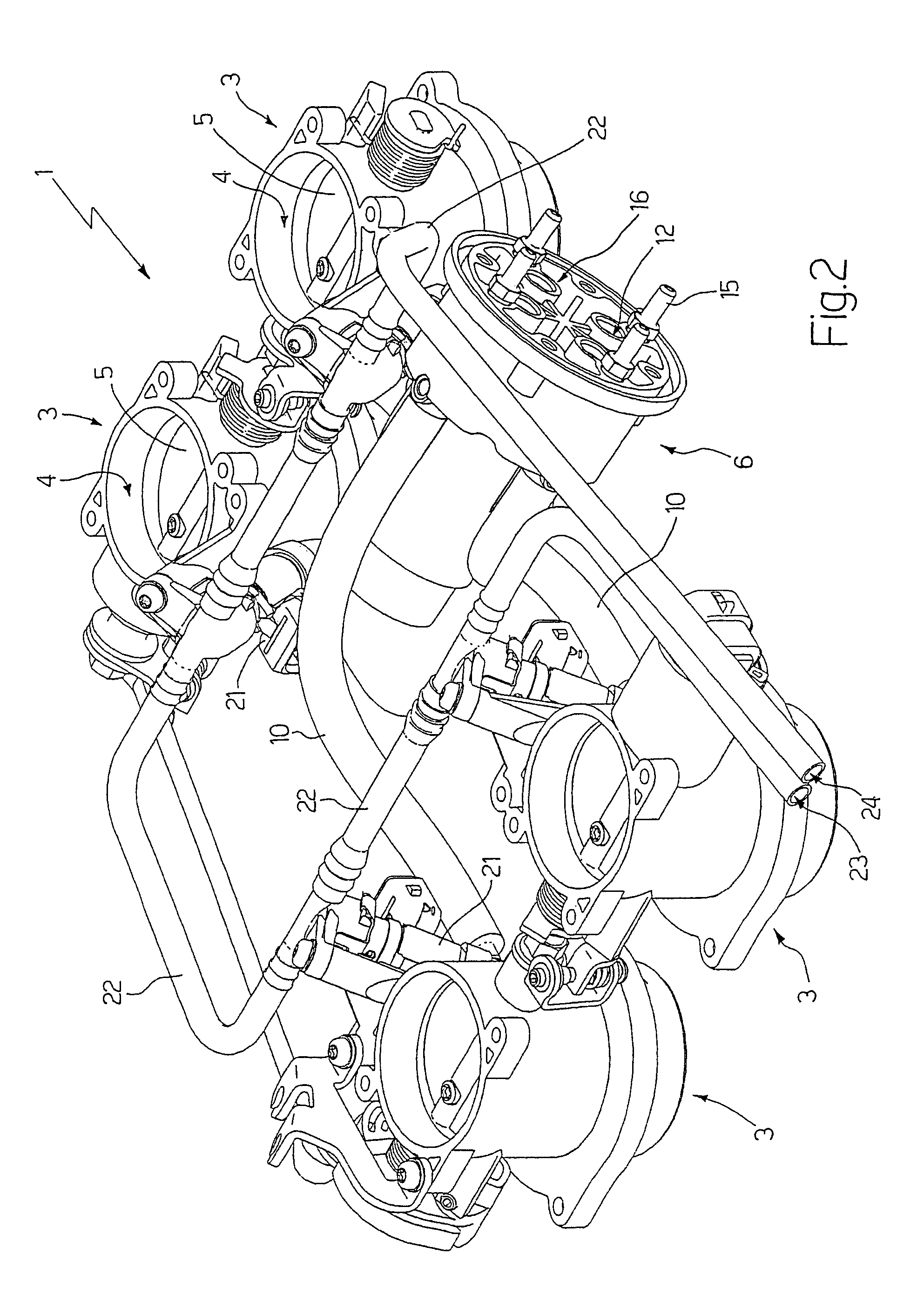 Air supply unit for an internal combustion engine