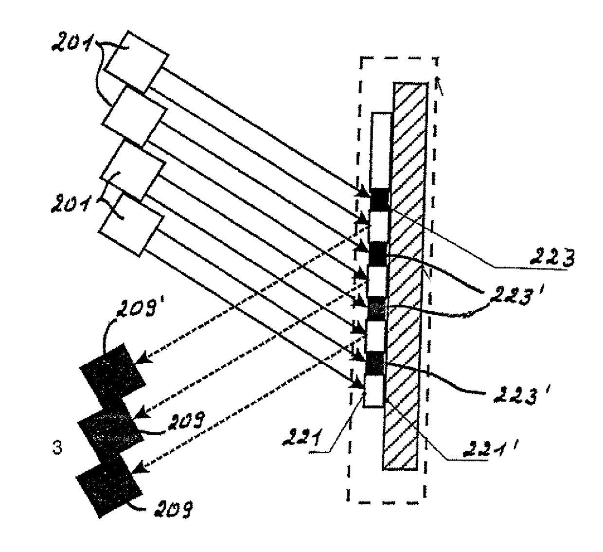 Method and device for determining reflection coefficients on filter arrangements having thin layers