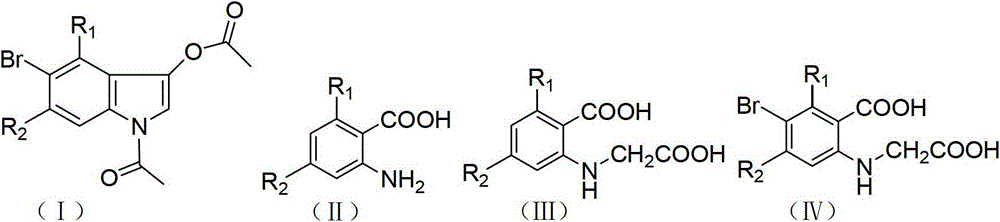 Method for synthesizing 1-acetyl-halo-indolyl-3-acetate