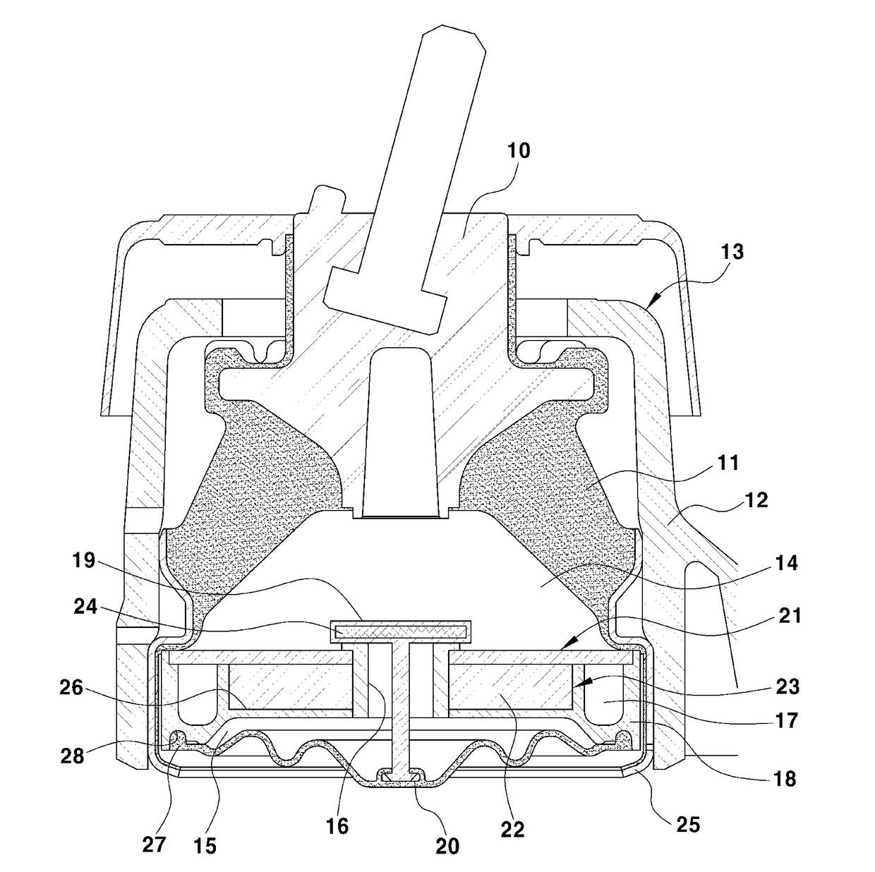 Engine mount for vehicle