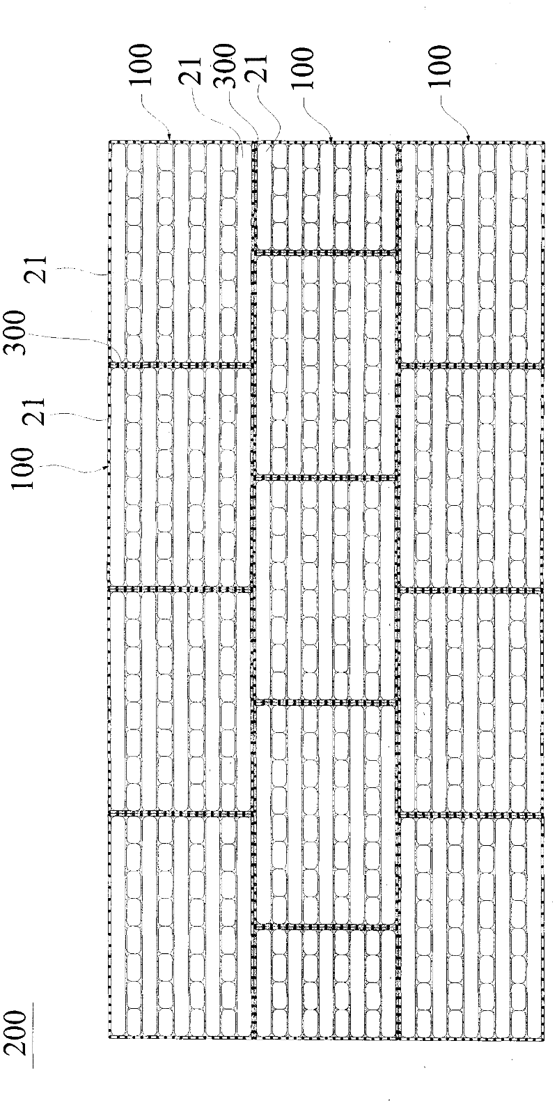 Object-accommodating bag group, production method thereof and formed retaining wall