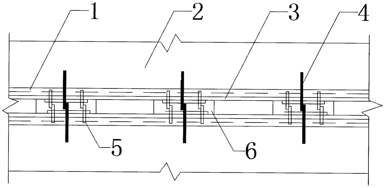 Novel hollow slab funnel hinge joint structure and construction method thereof