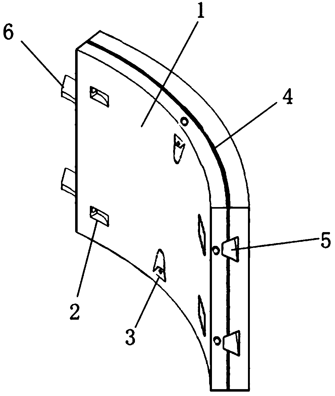 Tenon joint shield segment