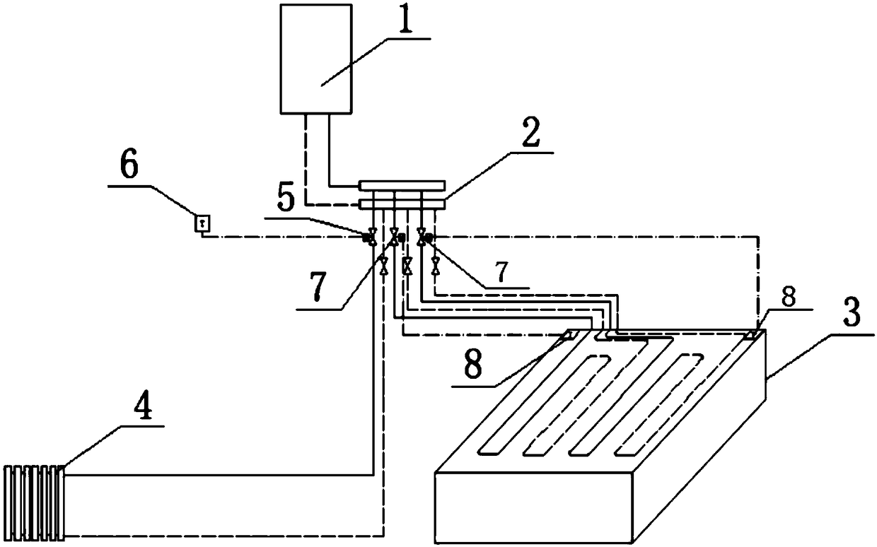 Heating system based on water heating kang