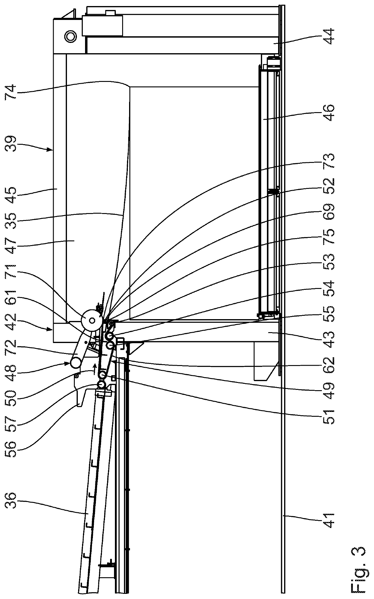 Sheet depositing arrangement