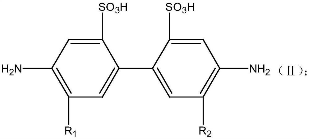 A kind of environmentally friendly disazo acid red dye and preparation method thereof