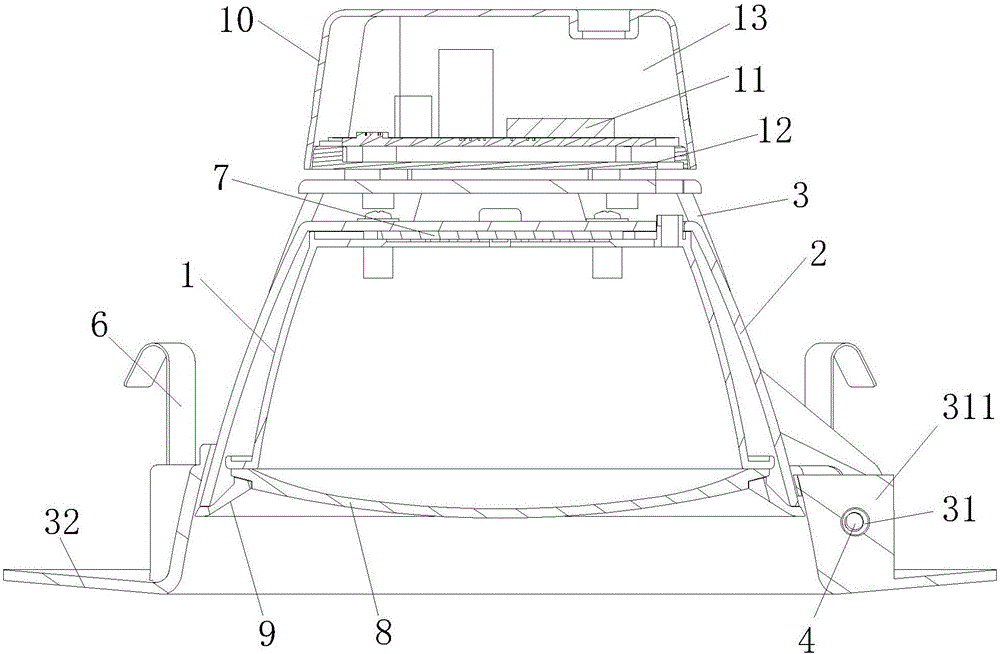 A kind of rotatable led downlight and its assembly method