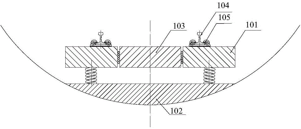 Passive type power vibration reduction floating slab track structure