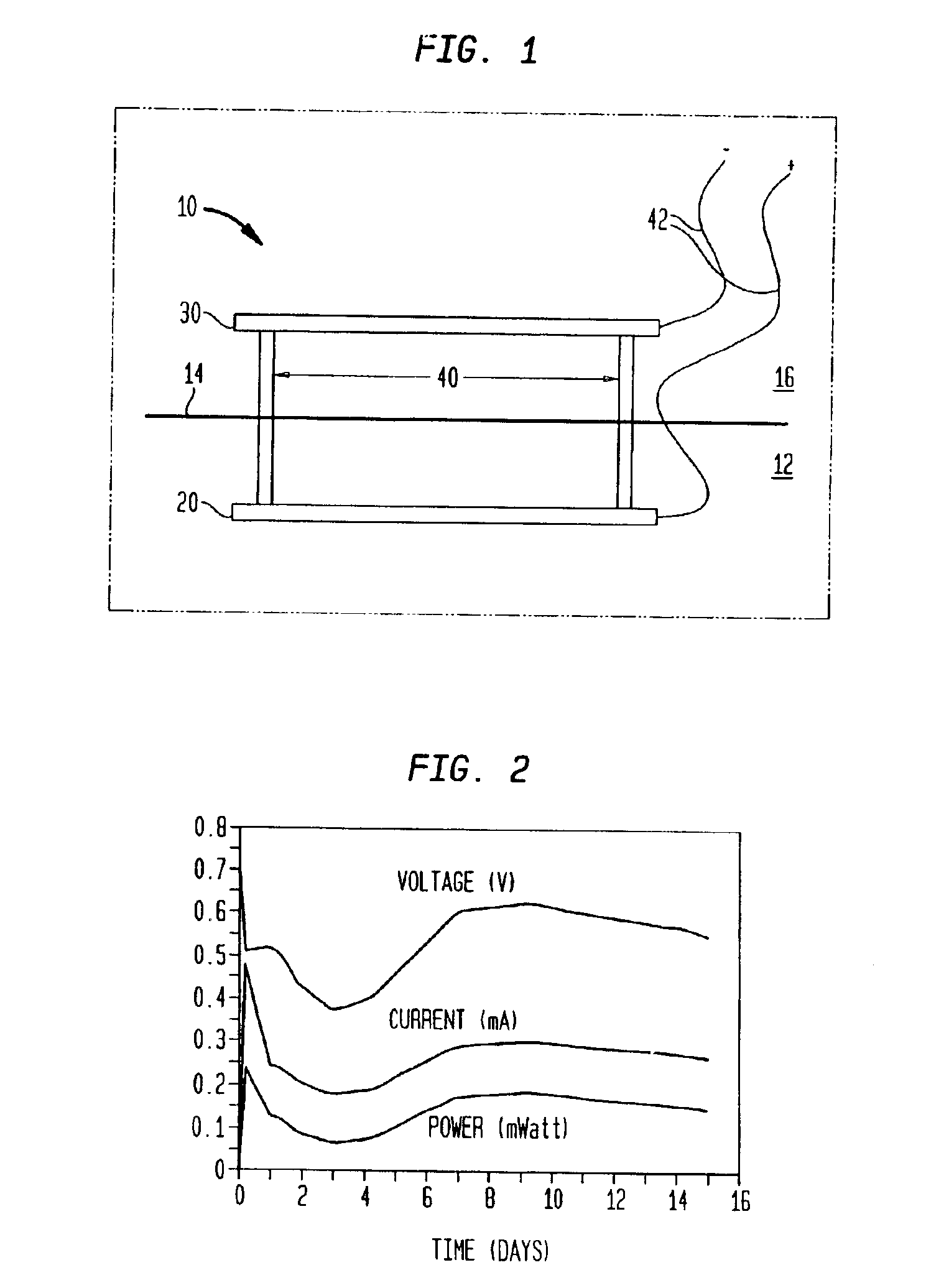 Method and apparatus for generating power from voltage gradients at sediment-water interfaces