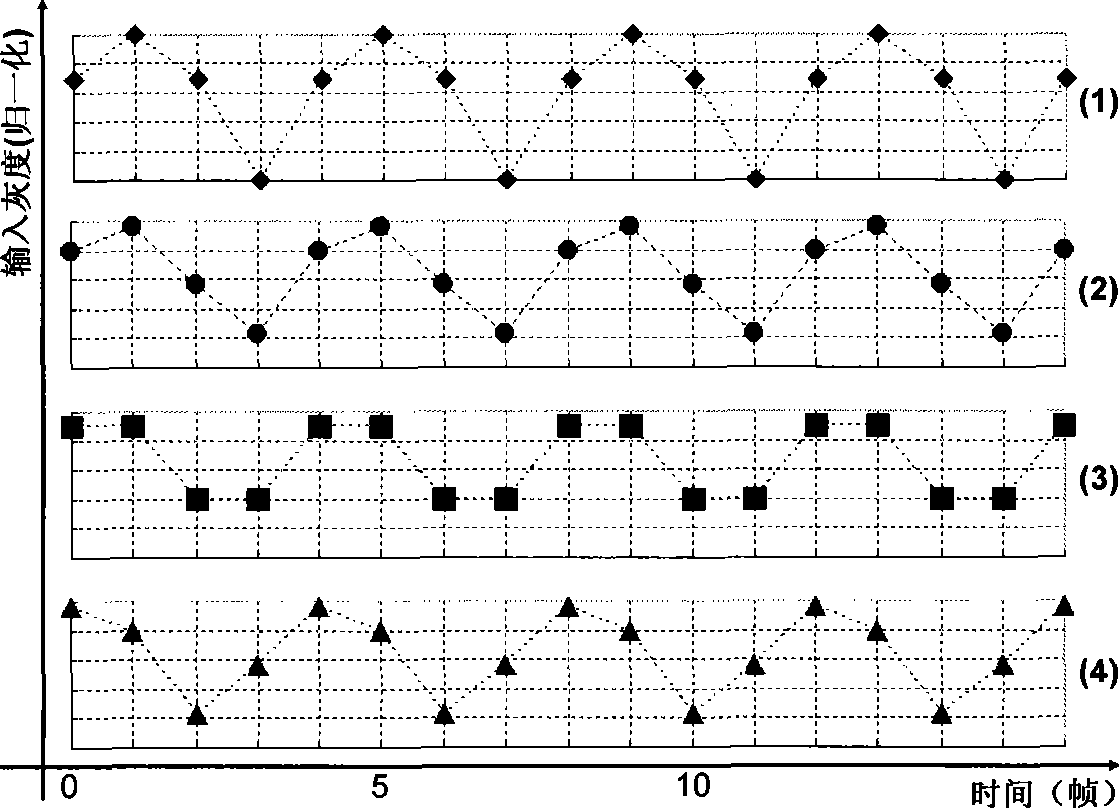 Fuzzy motion measurement method for liquid crystal display