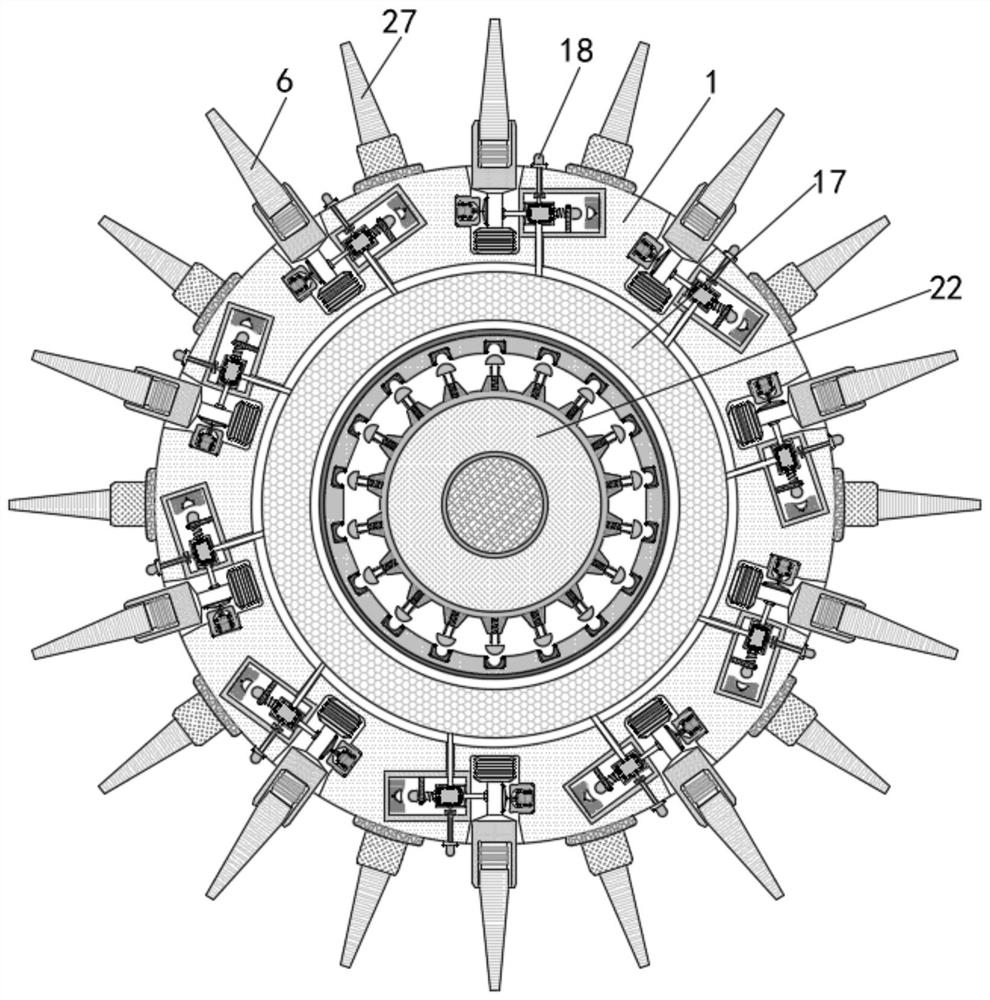 Soil turning and uniform spraying device for soil ecological environment remediation