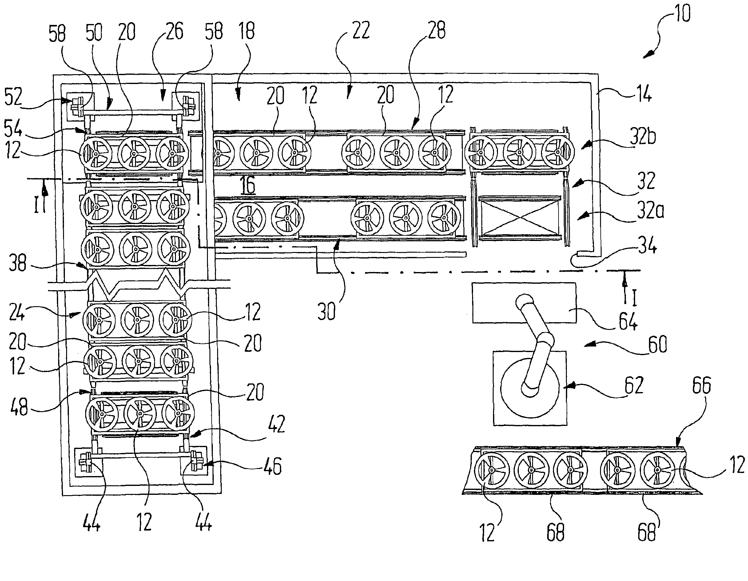 Device and method for drying work pieces