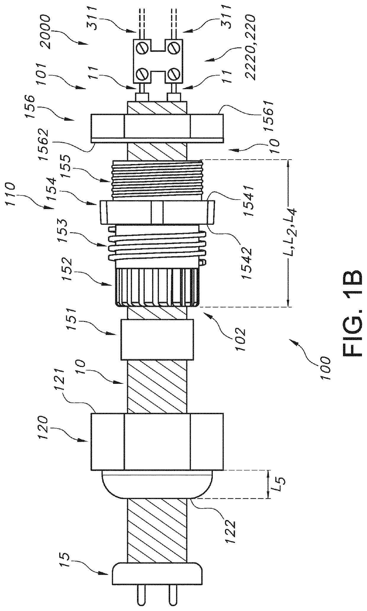 Kit of parts comprising a cable gland, a wire transport element and a housing, system made of such a kit, and method for functionally connecting the system