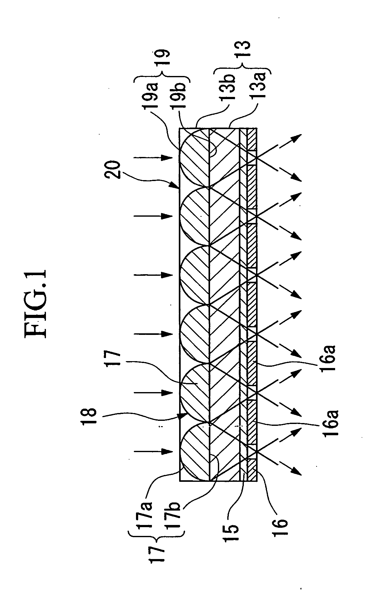 Lens array sheet and transmission screen and rear projection type display