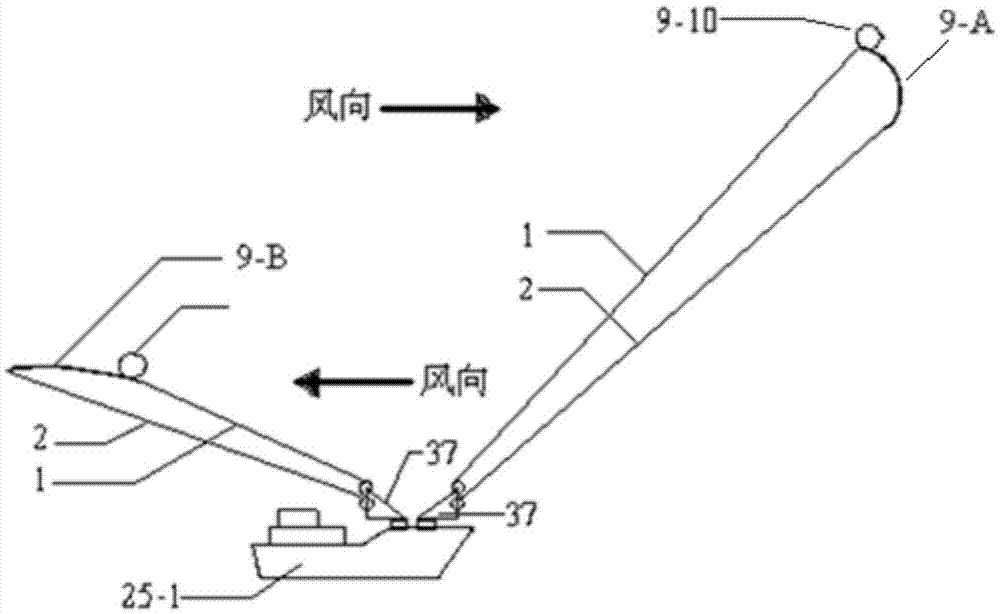 Wind-driven vehicle/vessel and upwind and crosswind running method thereof