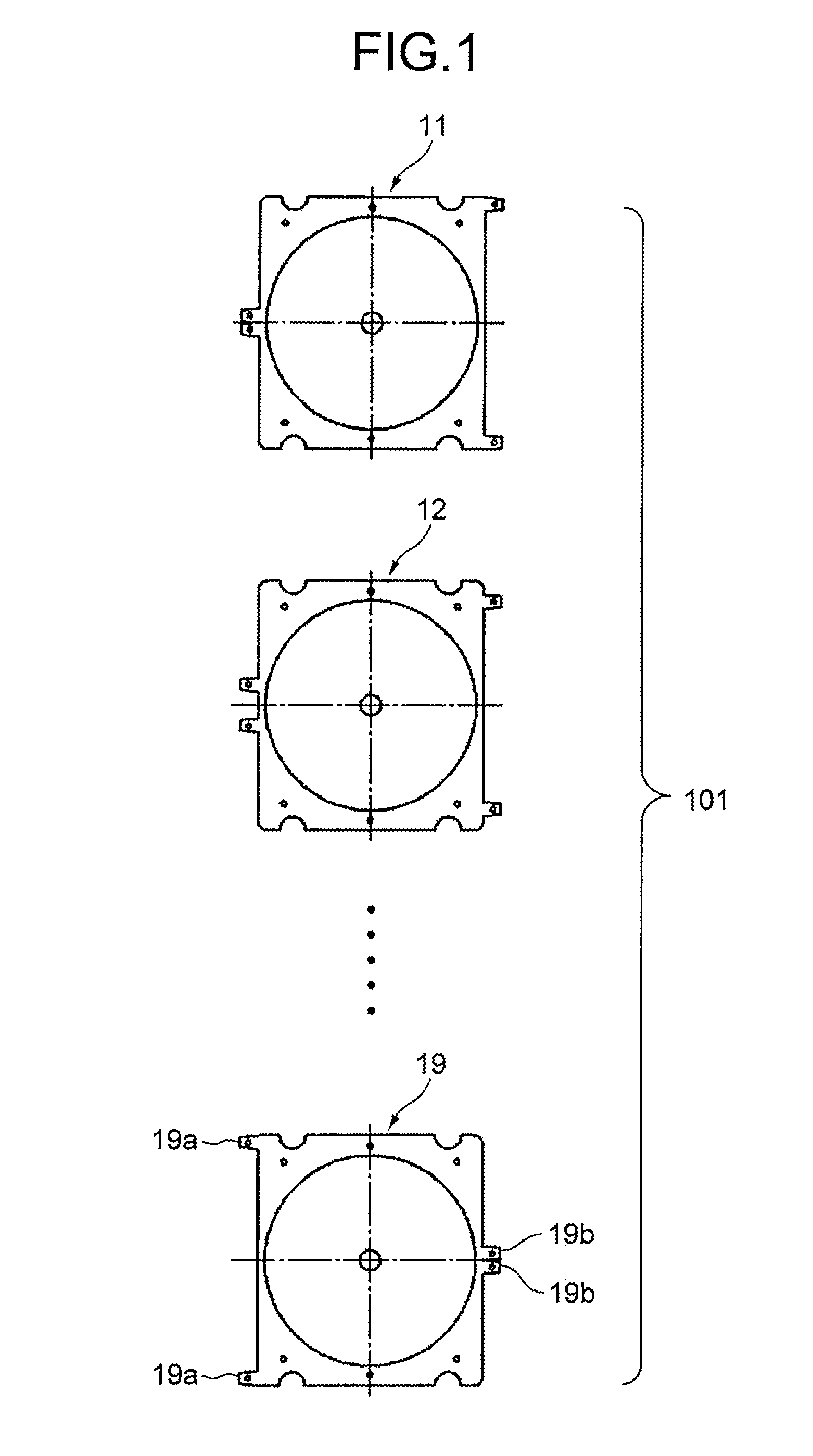 Stacking type tray and tray developing mechanism and stacking type tray developing system