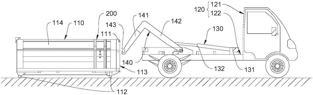 Detachable dustbin and rubbish recycling vehicle