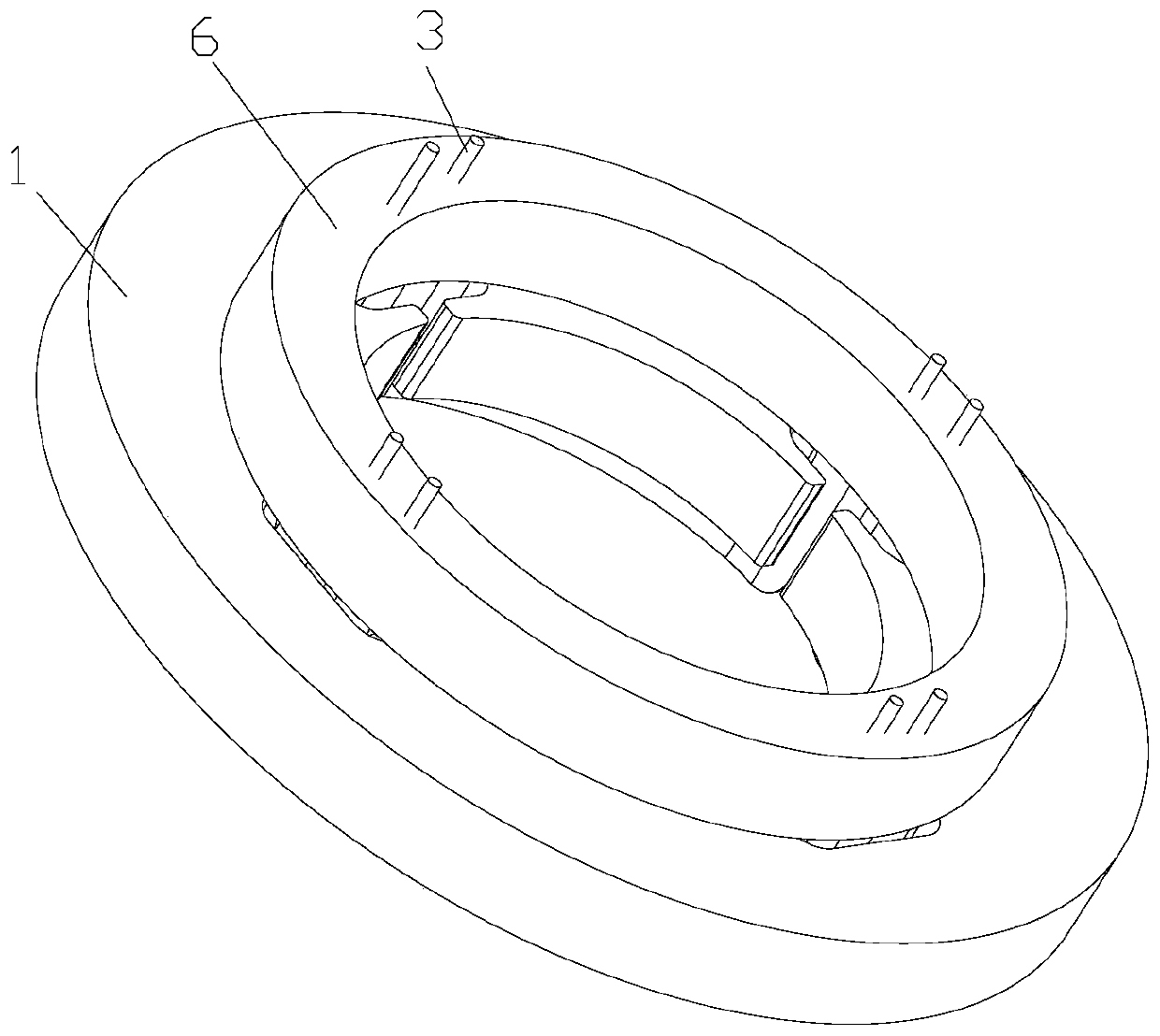 Magnetic suspension bearing lead structure and forming method thereof, magnetic suspension bearing and motor