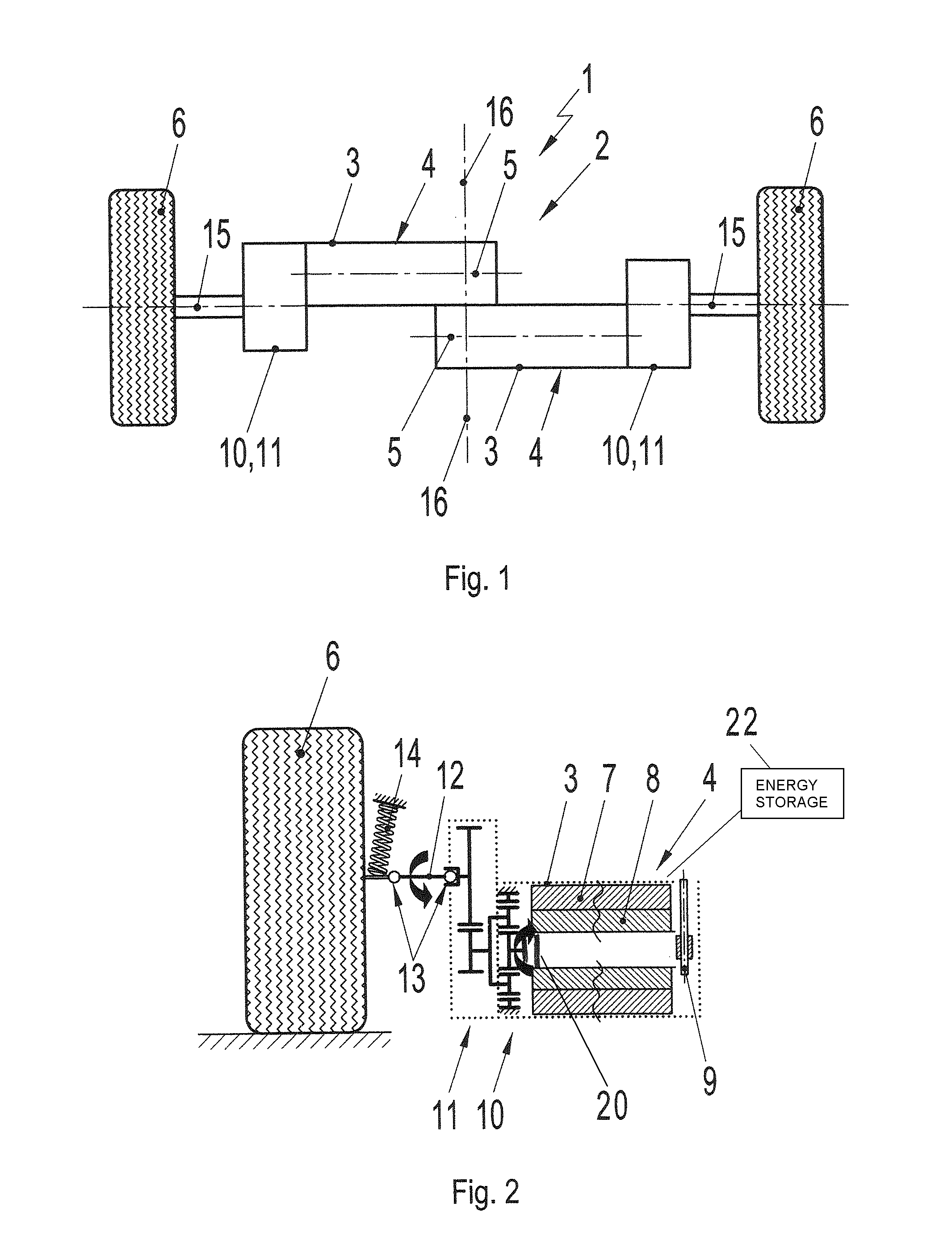 Chassis for a motor vehicle having an electrical axle