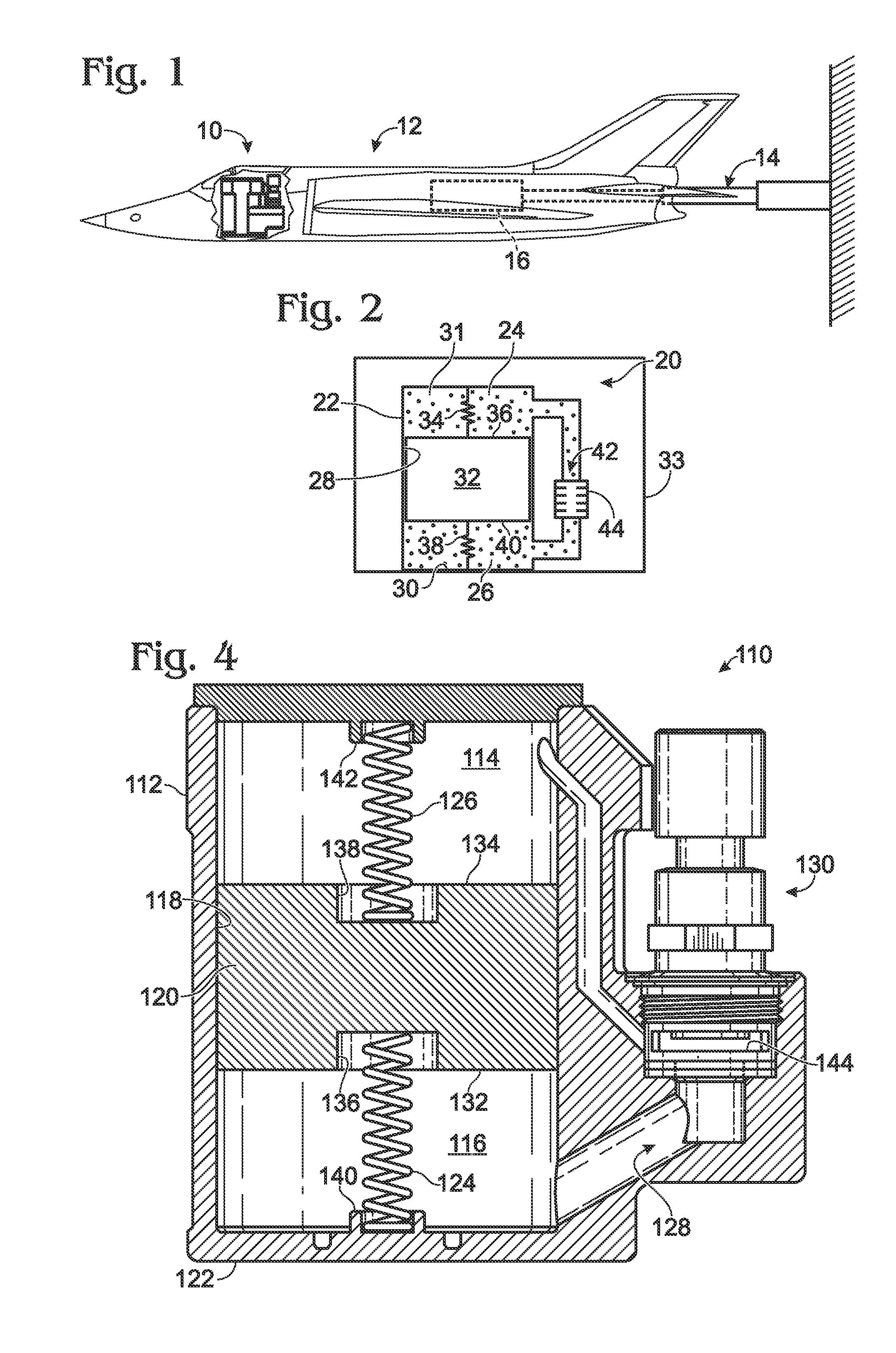 Translational tuned mass damper with continuously adjustable damping characteristics for application to high speed wind tunnel testing