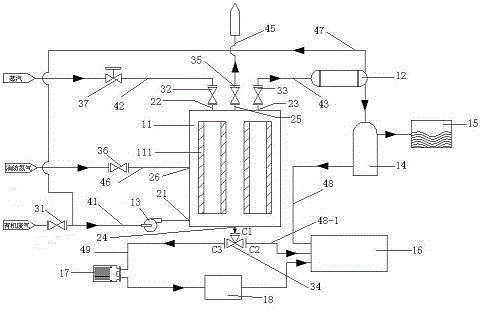 Vacuum drying active carbon waste gas management process and vacuum drying active carbon waste gas management apparatus