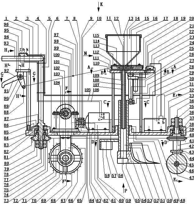 Electric seeding and fertilizing device