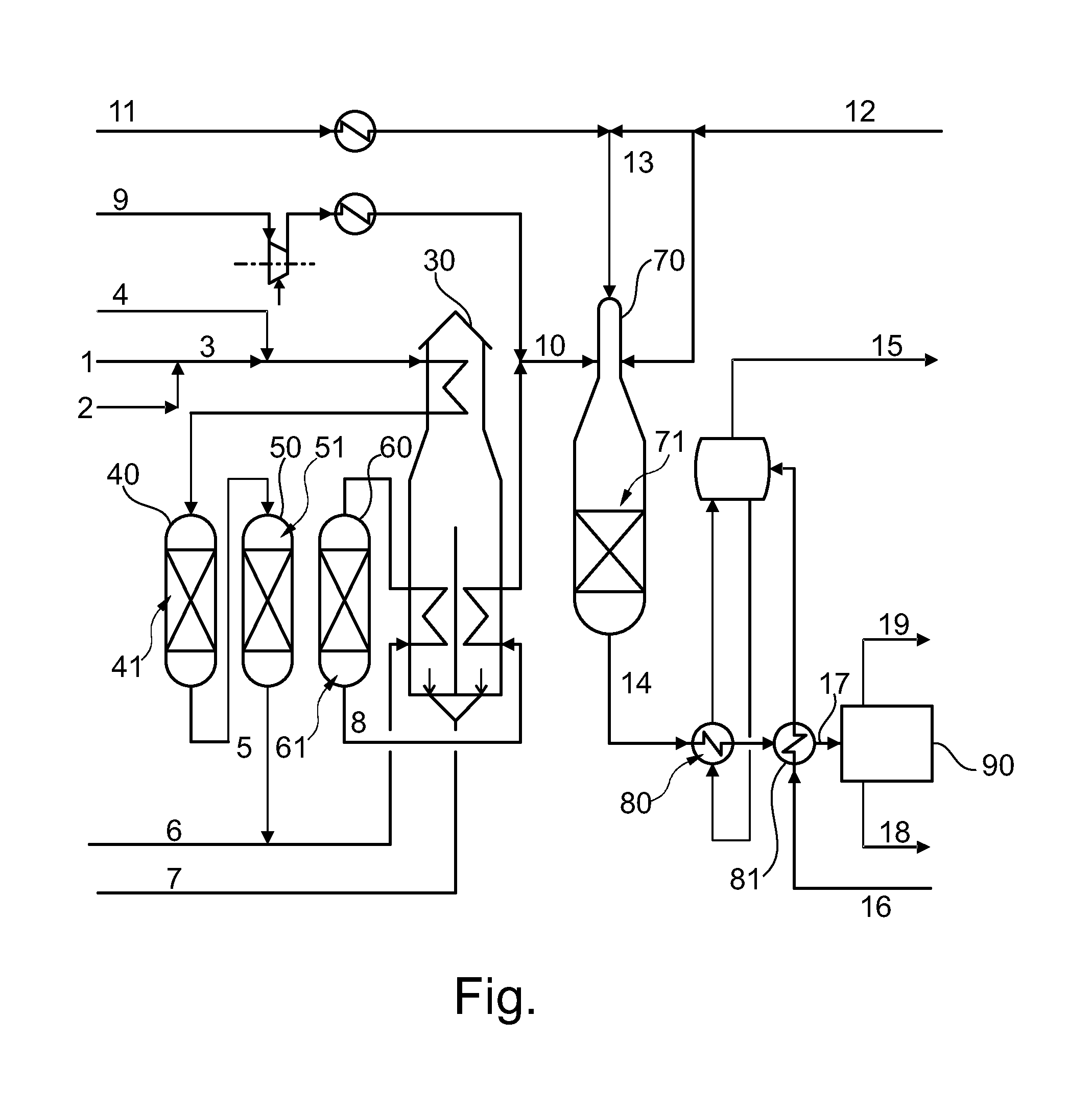 Process for producing hydrocarbons