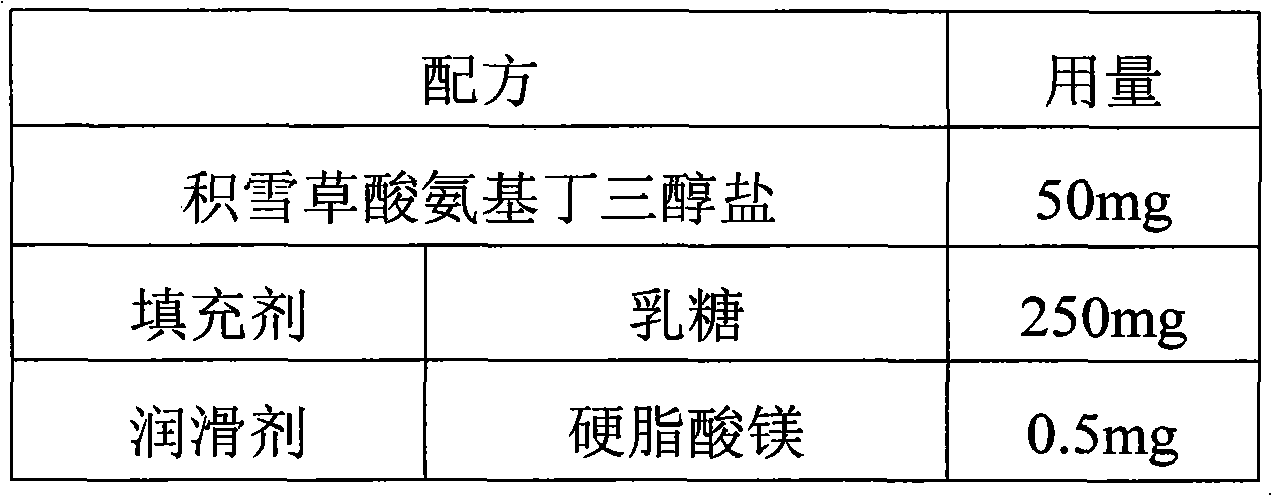 Asiatic acid salt hard capsule and preparation method thereof