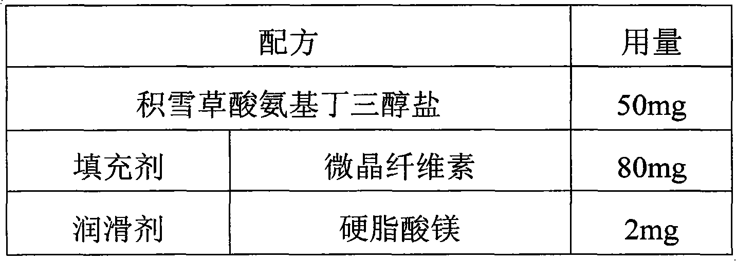 Asiatic acid salt hard capsule and preparation method thereof