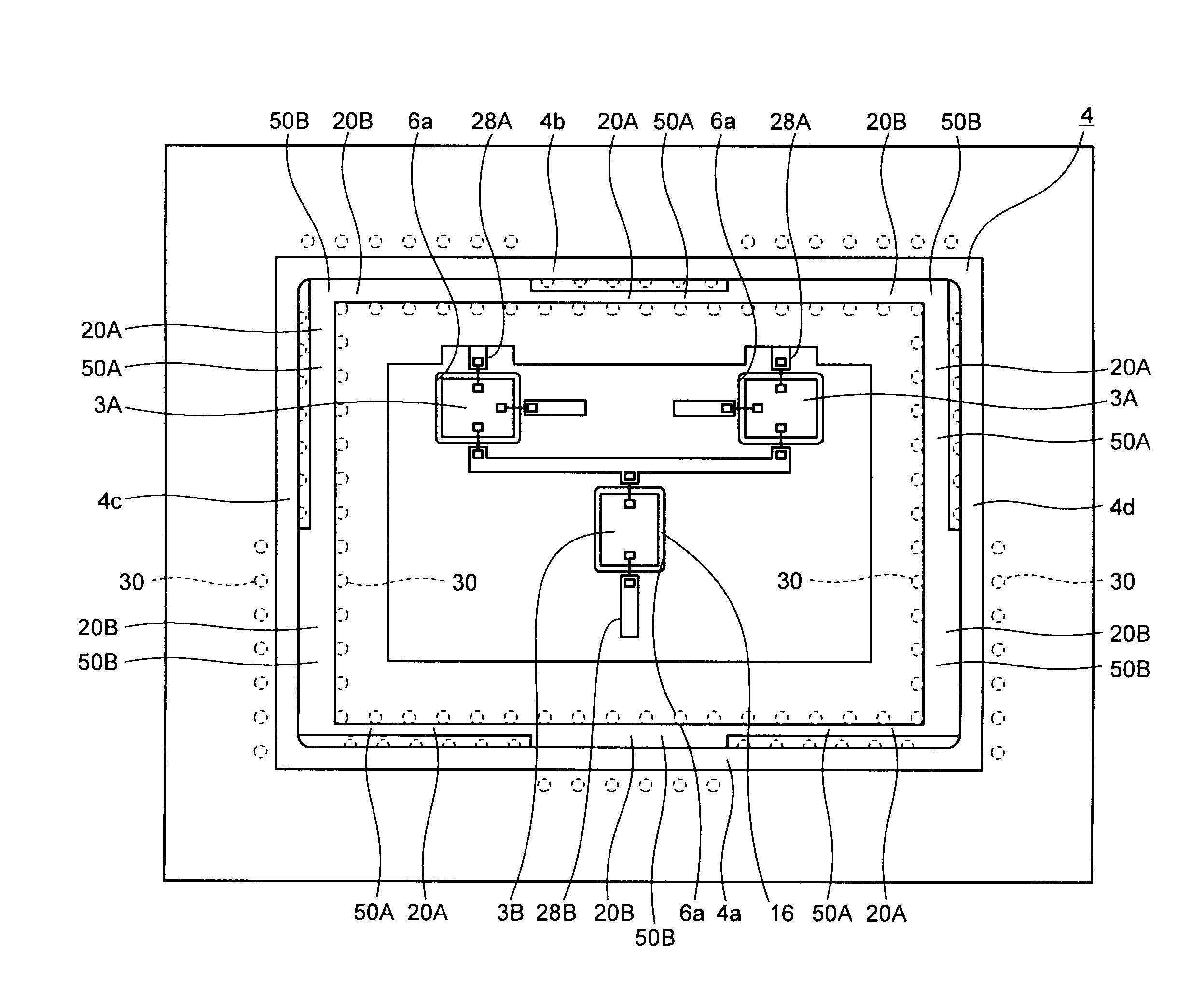 Multilayer dielectric substrate and semiconductor package