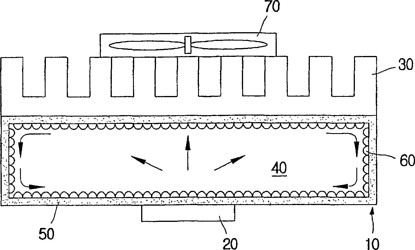Flat plate heat transfer device and method for manufacturing the same