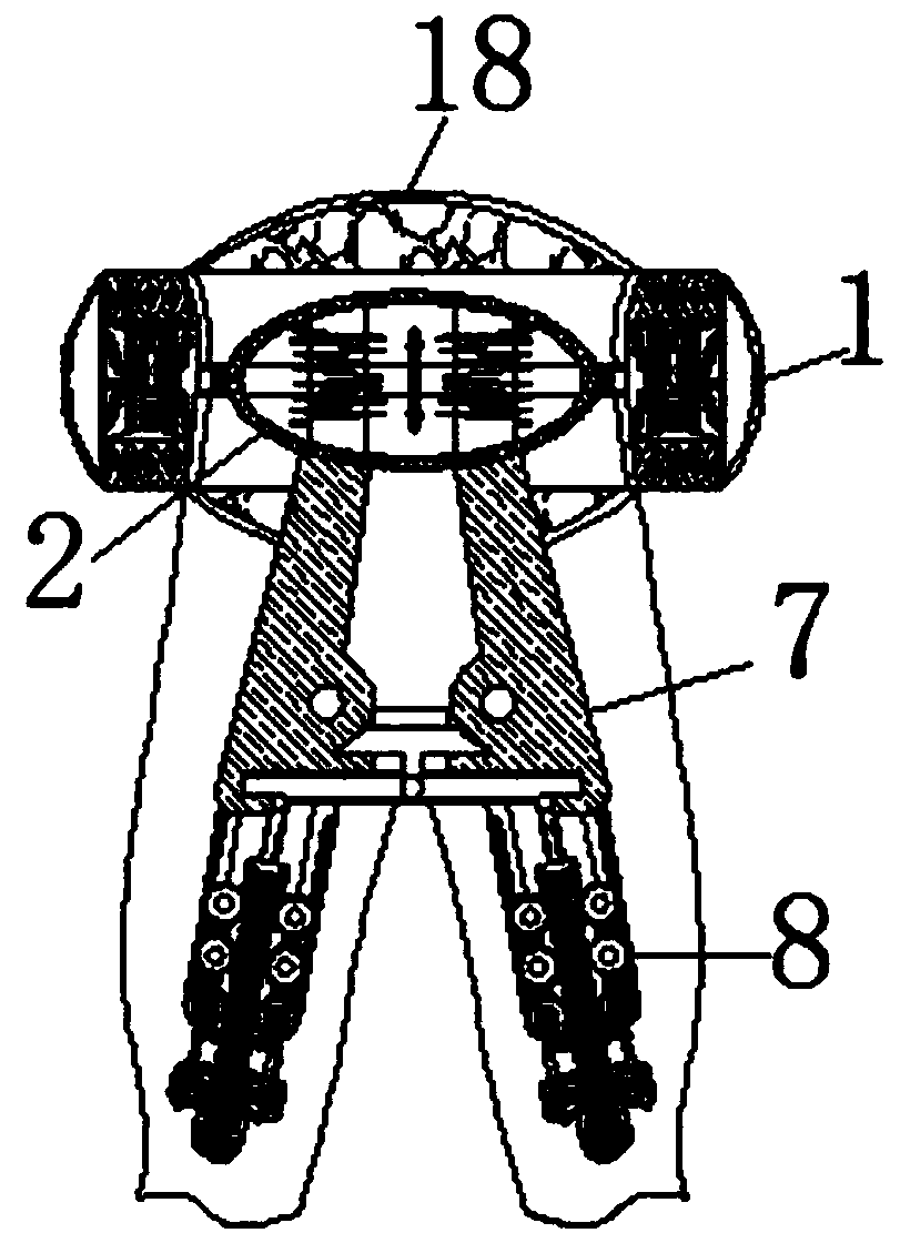 Walking steering warning device for presbycusis patients based on electromagnetic induction