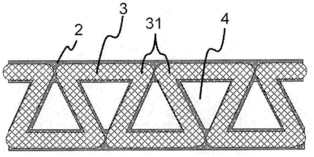 Fiber-reinforced composite material and sandwich structure