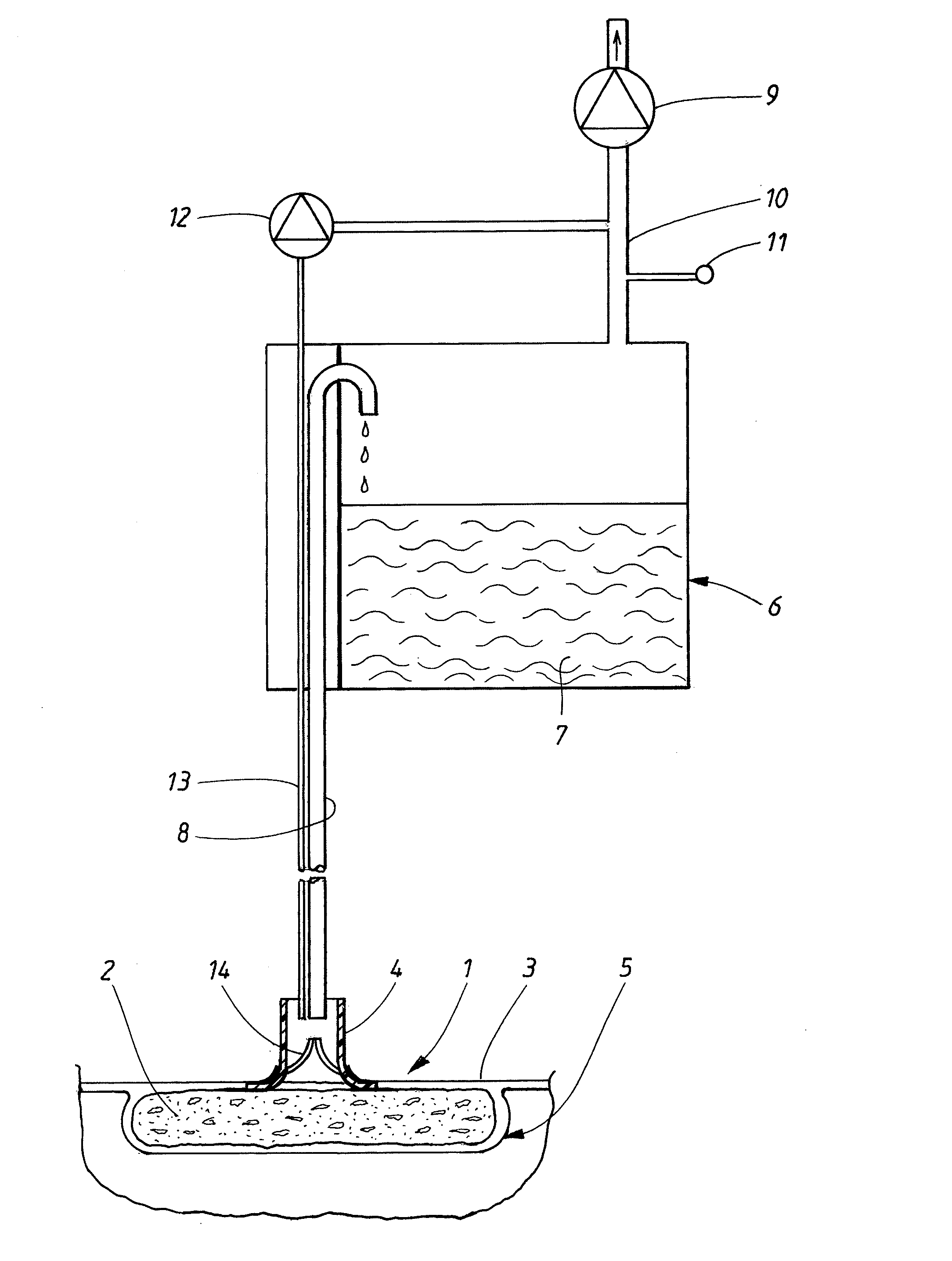 Apparatus and method for controlling the negative pressure in a wound