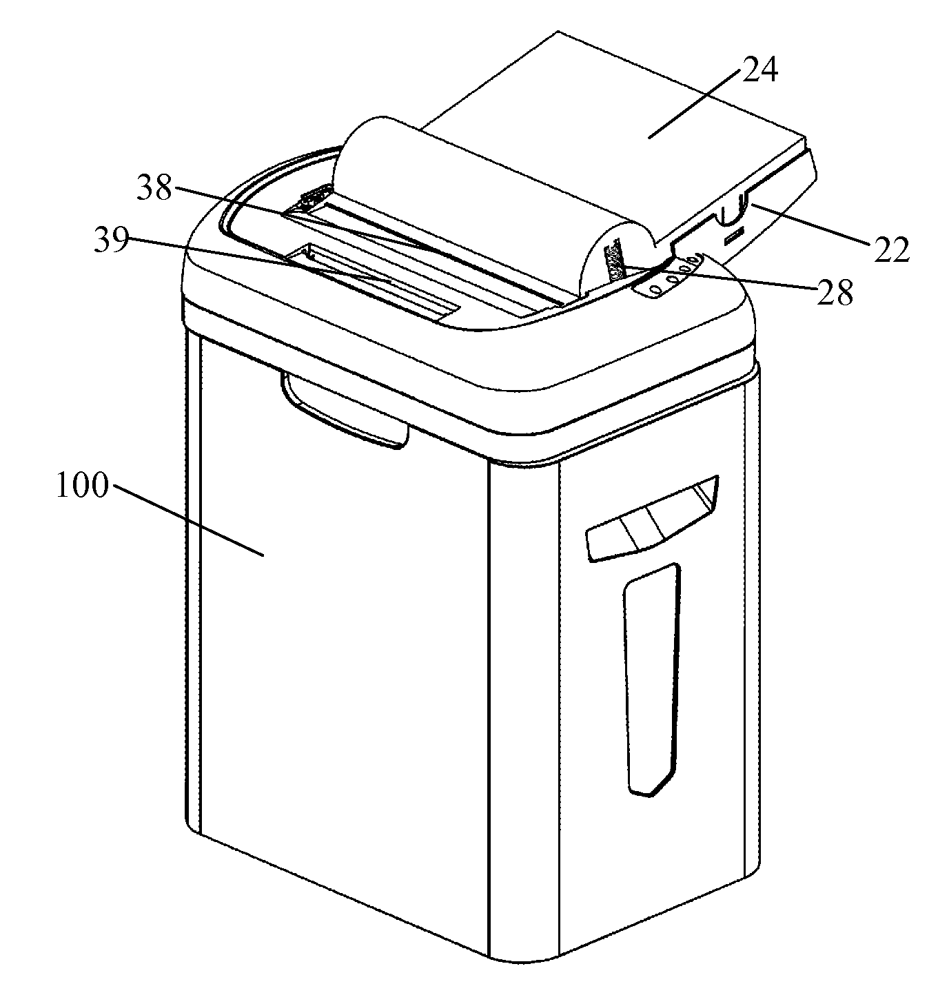 Automatic shredder without choosing the number of paper to be shredded