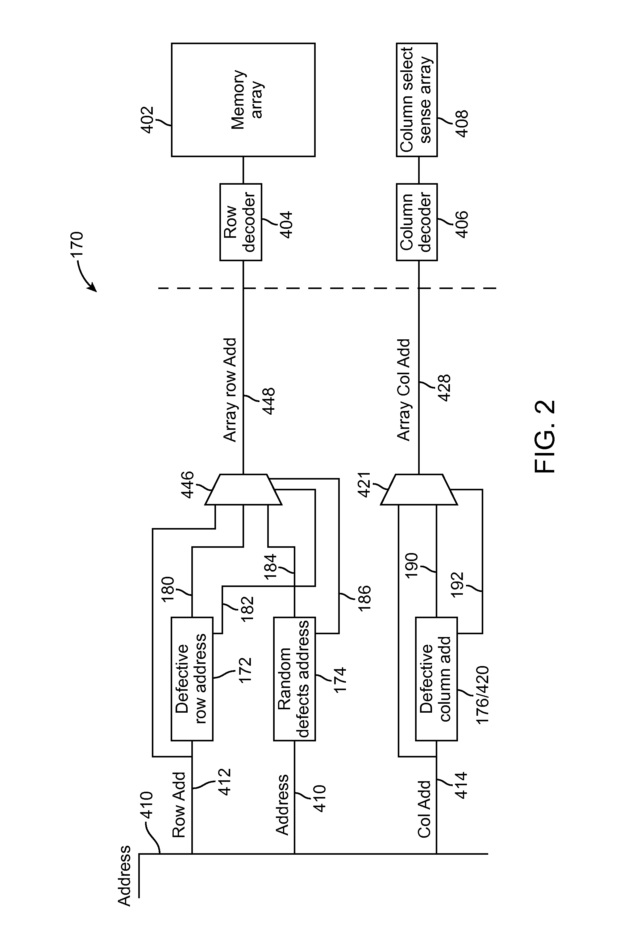 Mapping of random defects in a memory device