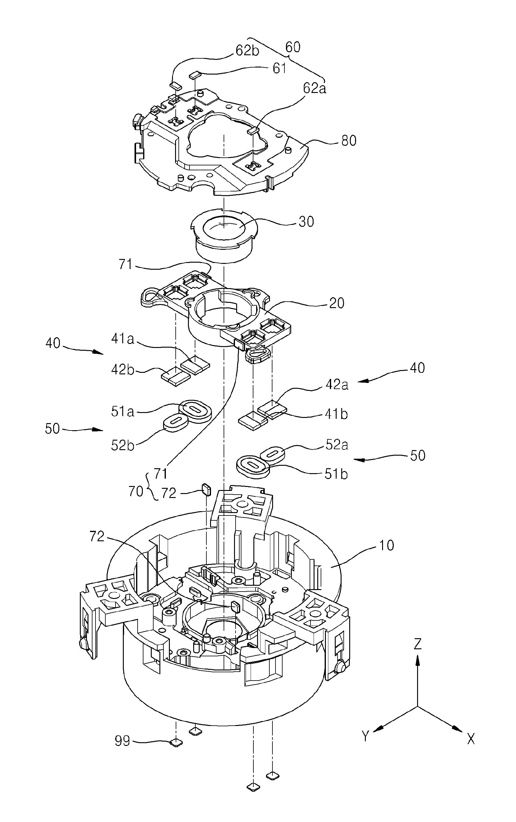 Method and apparatus for adjusting position of optical element